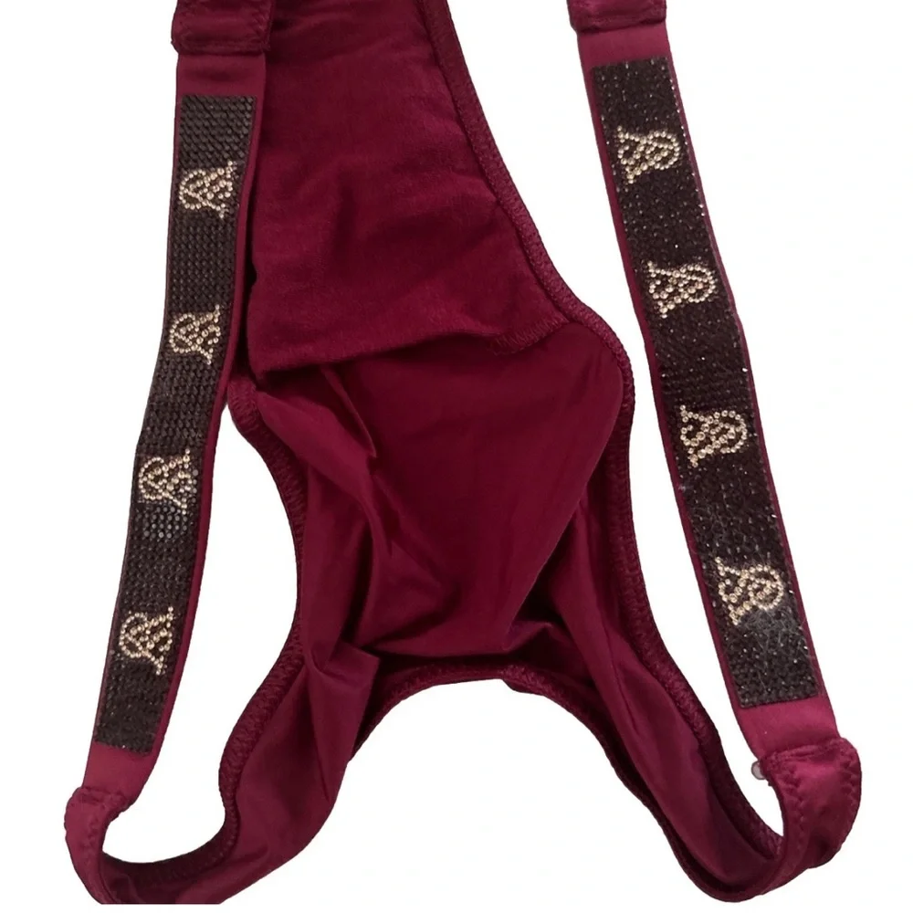 Victoria’s Secret Very Sexy Burgundy Brazilian Panty with Logo Waistband